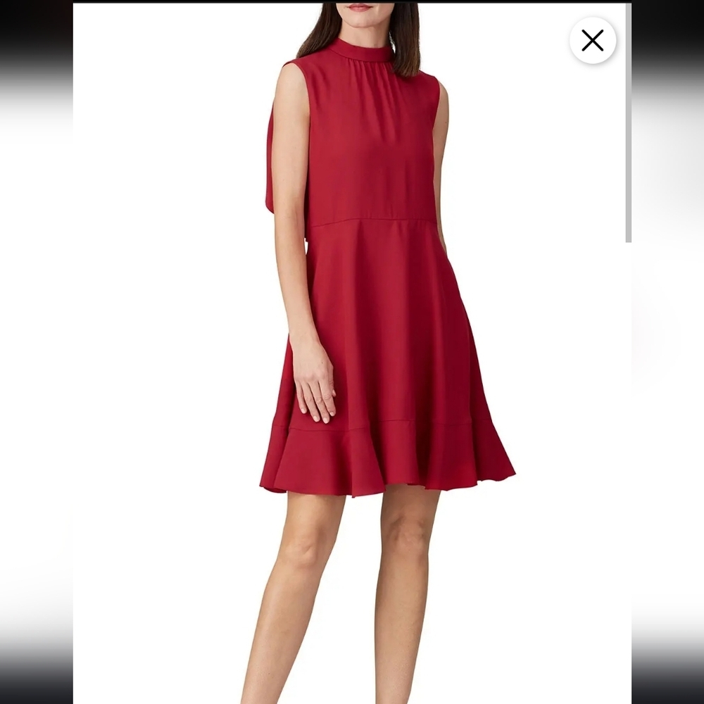 RED Valentino Red Abito Cape Dress Size 48